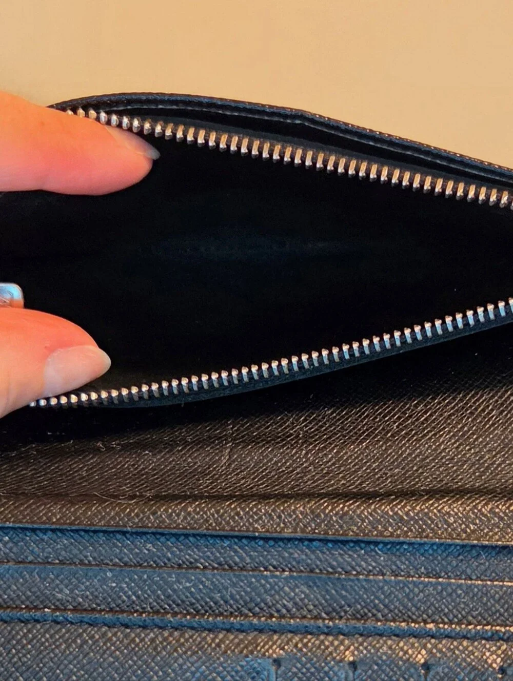 Louis Vuitton Damier Cobalt Brazza Long Wallet Bifold Zip Coin Purse France-COA